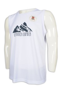 VT224 custom-made men's round neck vest sports vest T-shirt University of Macau rock climbing climbing team vest T-shirt supplier